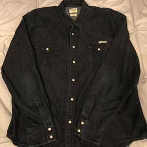 Dark Denim Lucky Brand western shirt in XL